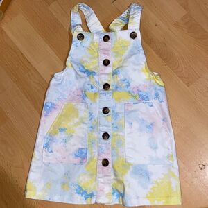New Wonder Nation Girls Tie Dye Overall Dress